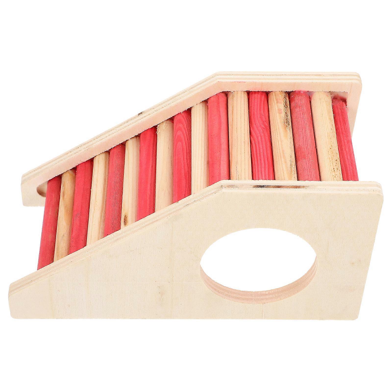Hamster Pet Toy Wooden Climbing Structure Indoor Play Assorted Color 1Pcs