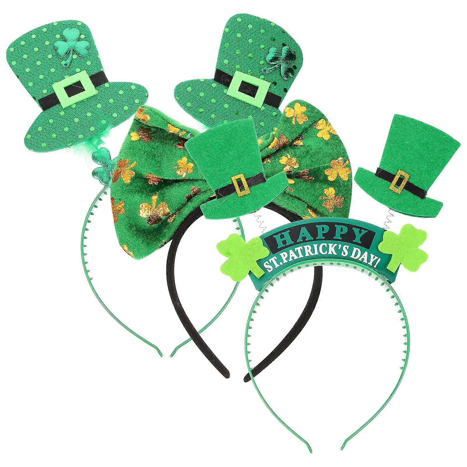 3Pcs Circular Green Hair Accessories Ideal For St. Patrick's Day Costume Completion And Party Enjoyment