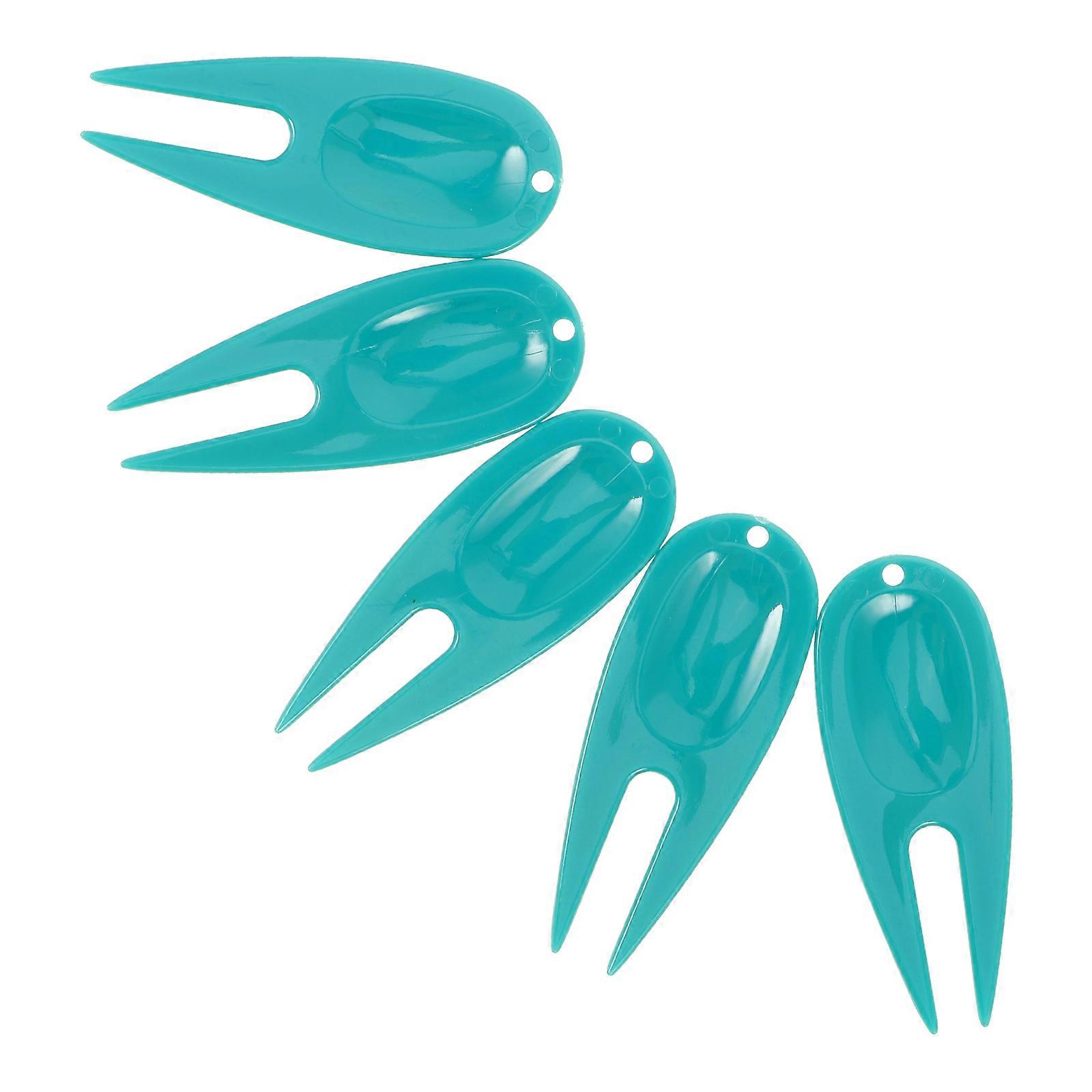 Divot Fork for Golfing Professional Lawn Repair Tool Portable Divot Fixer Green 5Pcs