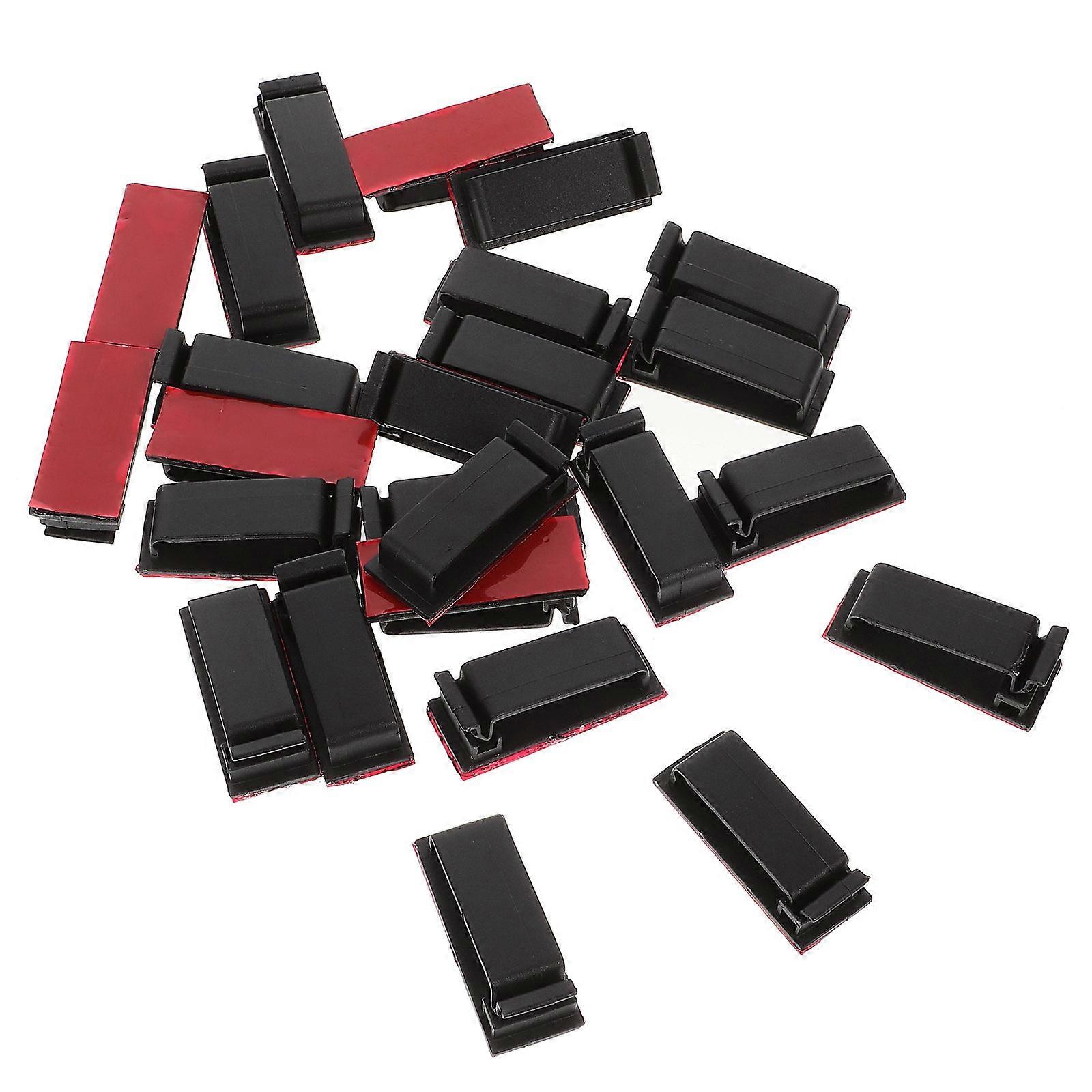 Adhesive Wire Management Cable Fixing Clamp Wires Cables Acrylic Material 25Pcs