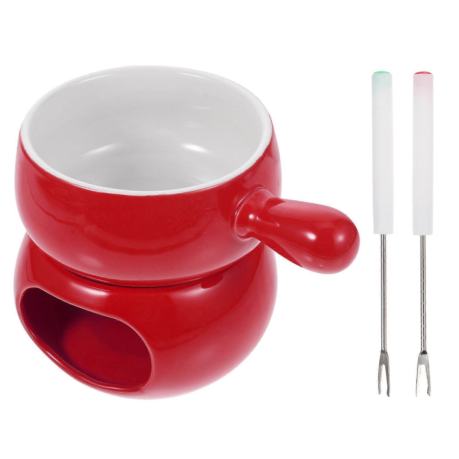 Practical Chocolate Pot Heating Set Ideal For Professional Chefs In Restaurants With Round Shape 2Set