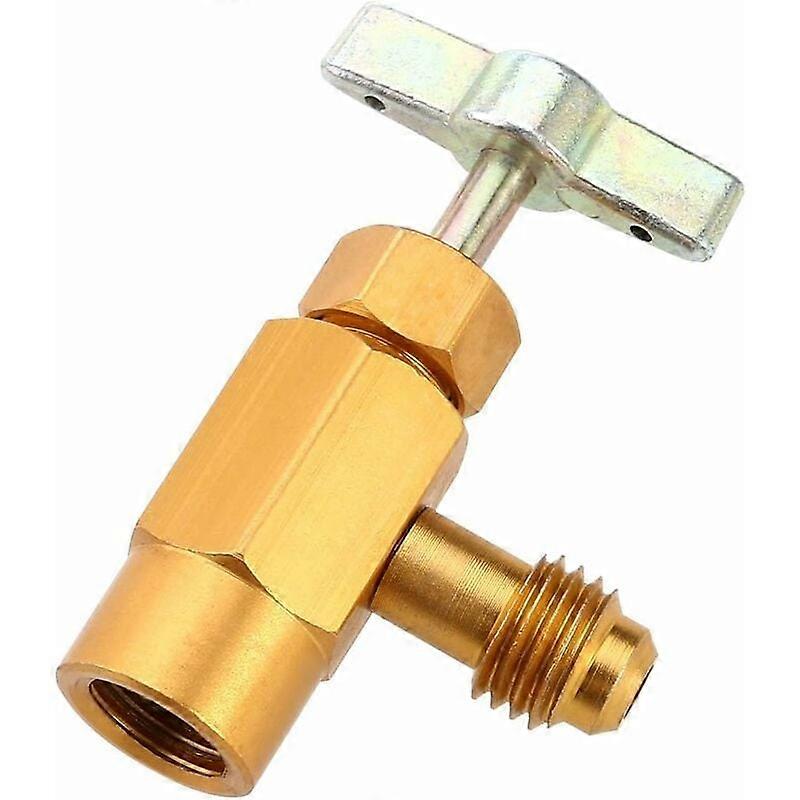 Can Top for R134a AC Refrigerant Tap 1/2" Acme Thread Valve Bottle Opener, LO-Ron