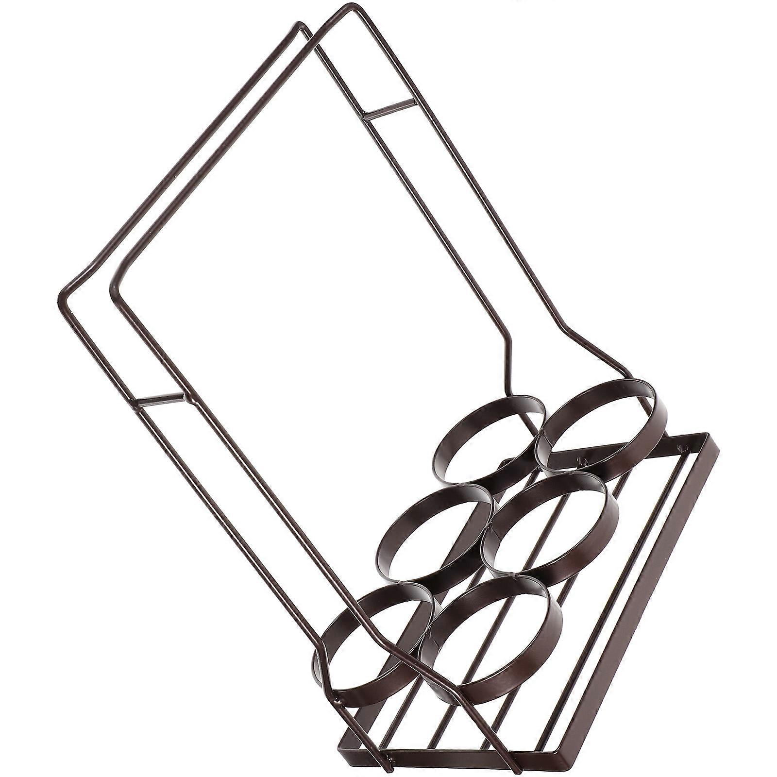 Wine Storage Holder Iron Rack for Storage Use 1Pcs Black Material