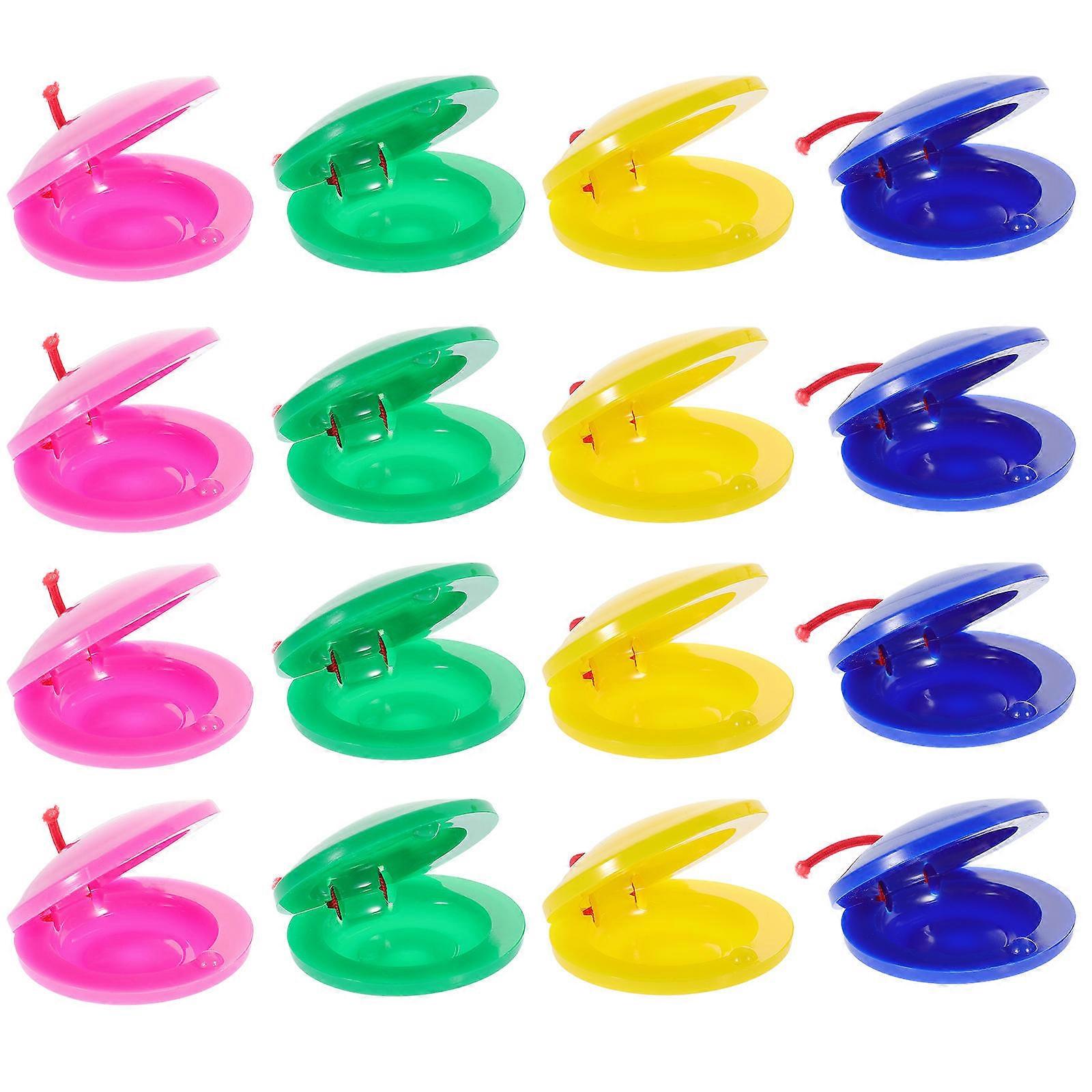 Funny Castanets For Preschoolers In Assorted Color Suitable For Home Use Develops Motor Skills 48Pcs