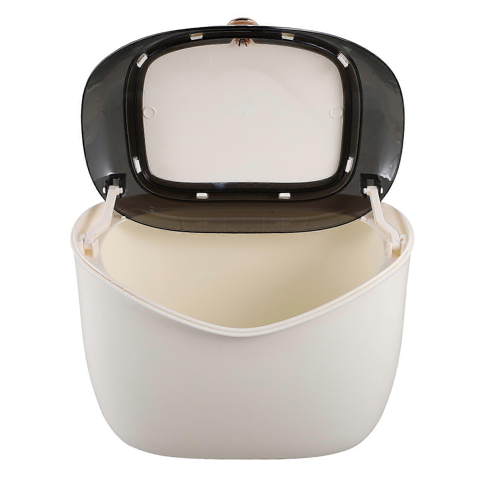 Seal Trash Wall-Mounted Hanging Garbage Can For Home Use White Style 1Set