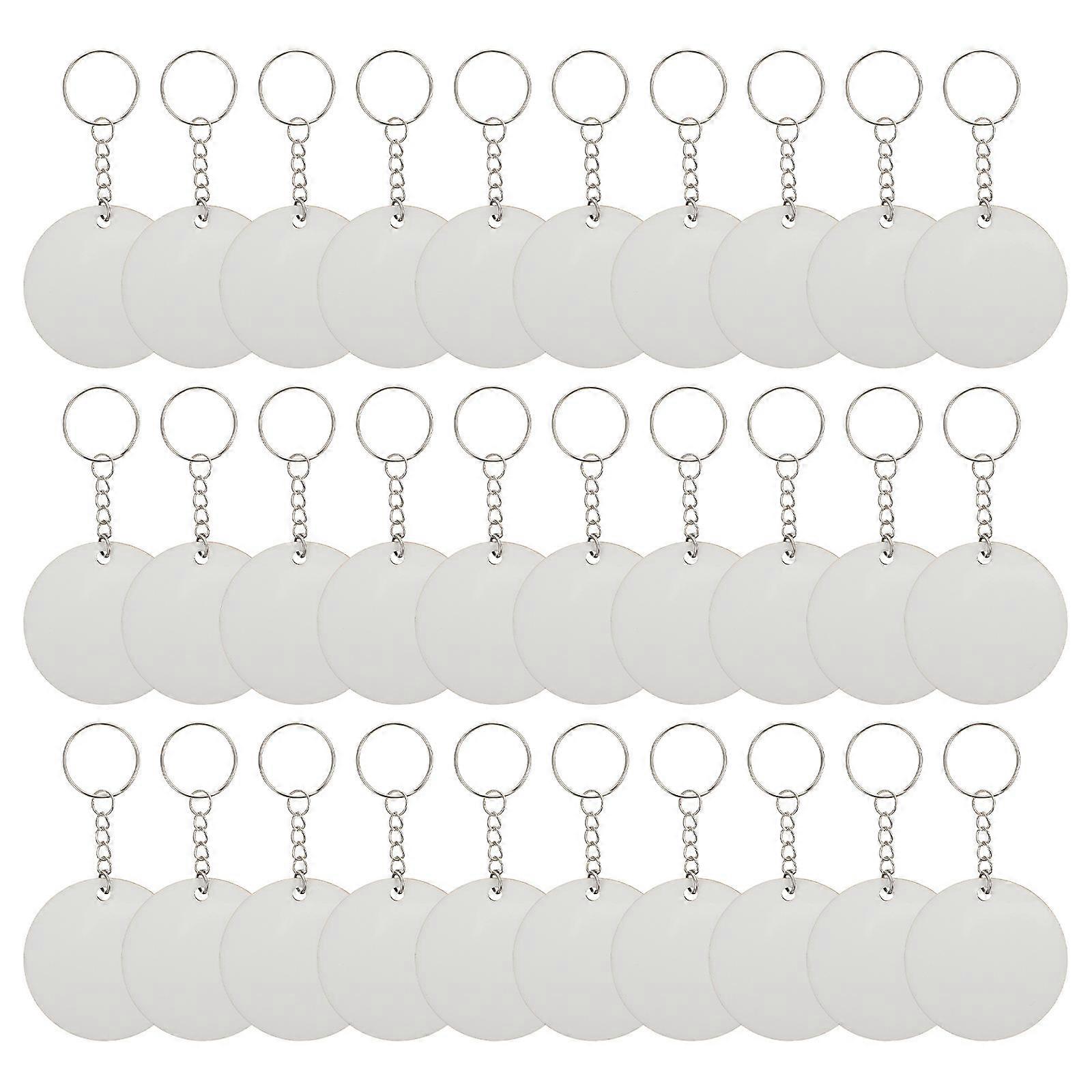 Sublimation Blank Tags Key Chain for DIY Use 2Sets White Thermal Transfer