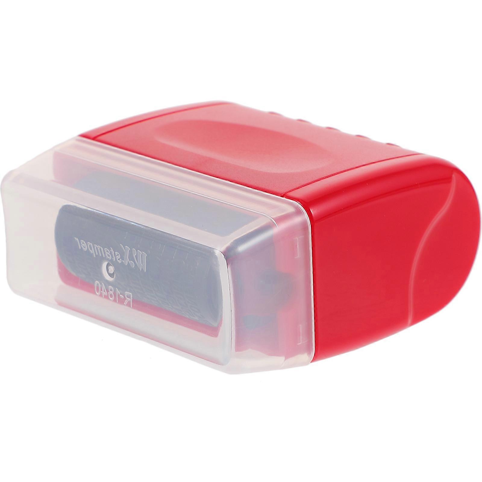 Document Sealing Roller Stamps 2Pcs Multi-Function Red For Office Theft Protection