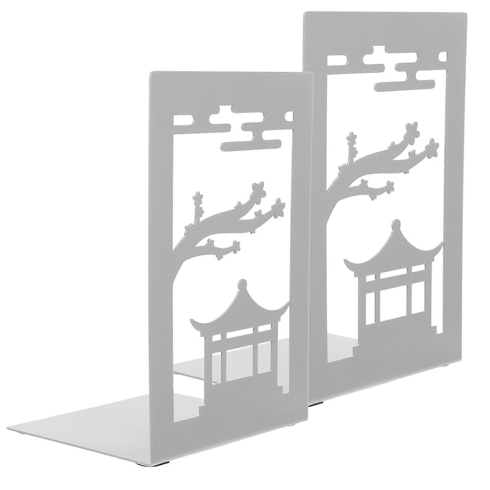 Multi-Function Book Holders Metal Book Ends for 6Pcs Convenient Storage Use