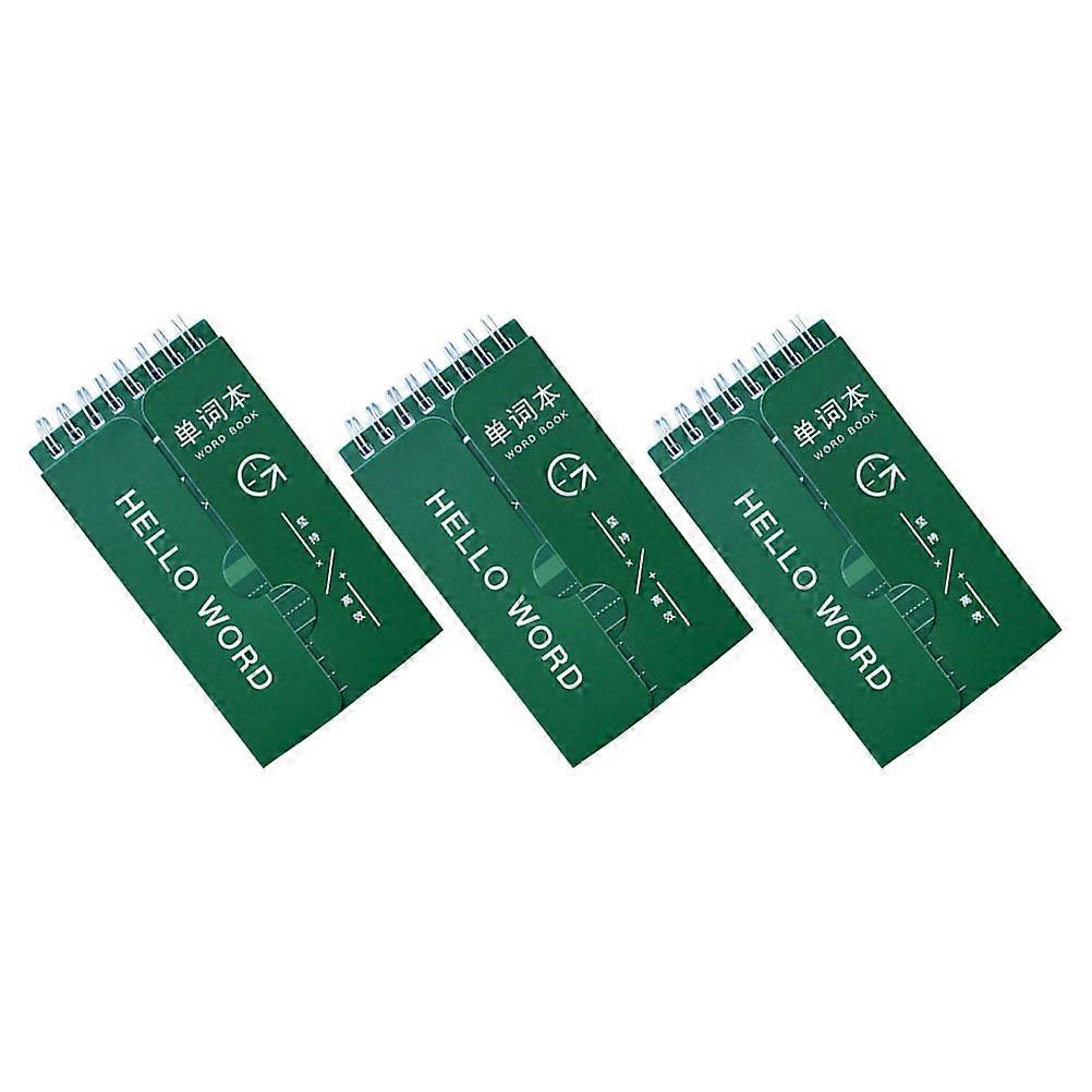 Vocabulary Notepad For Students And English Learners In Green Lightweight Pocket Size 6Pcs For Note Taking