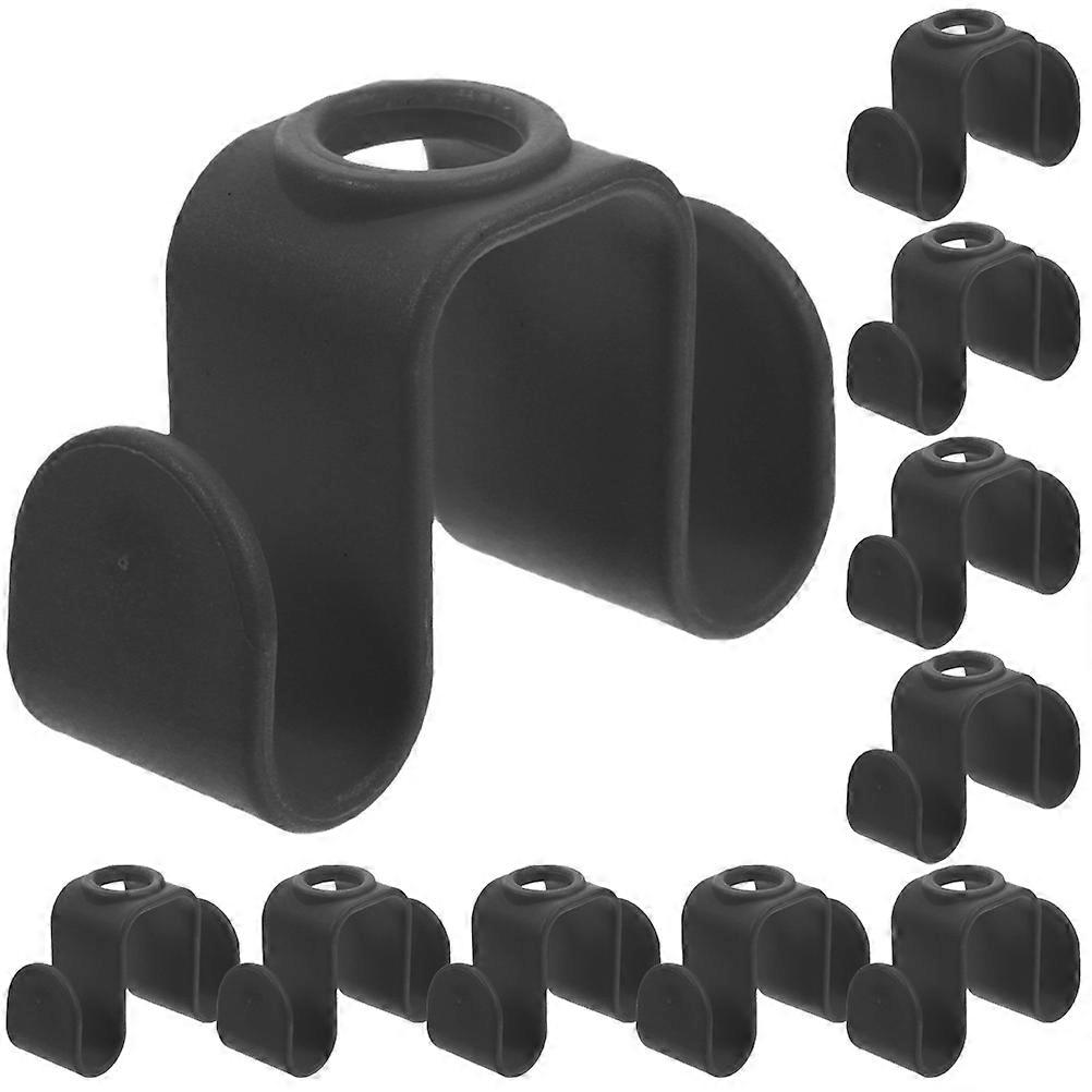 Connecting Buckle Hook Clothes Hanger for Storage 10Pcs Black ABS Hooks