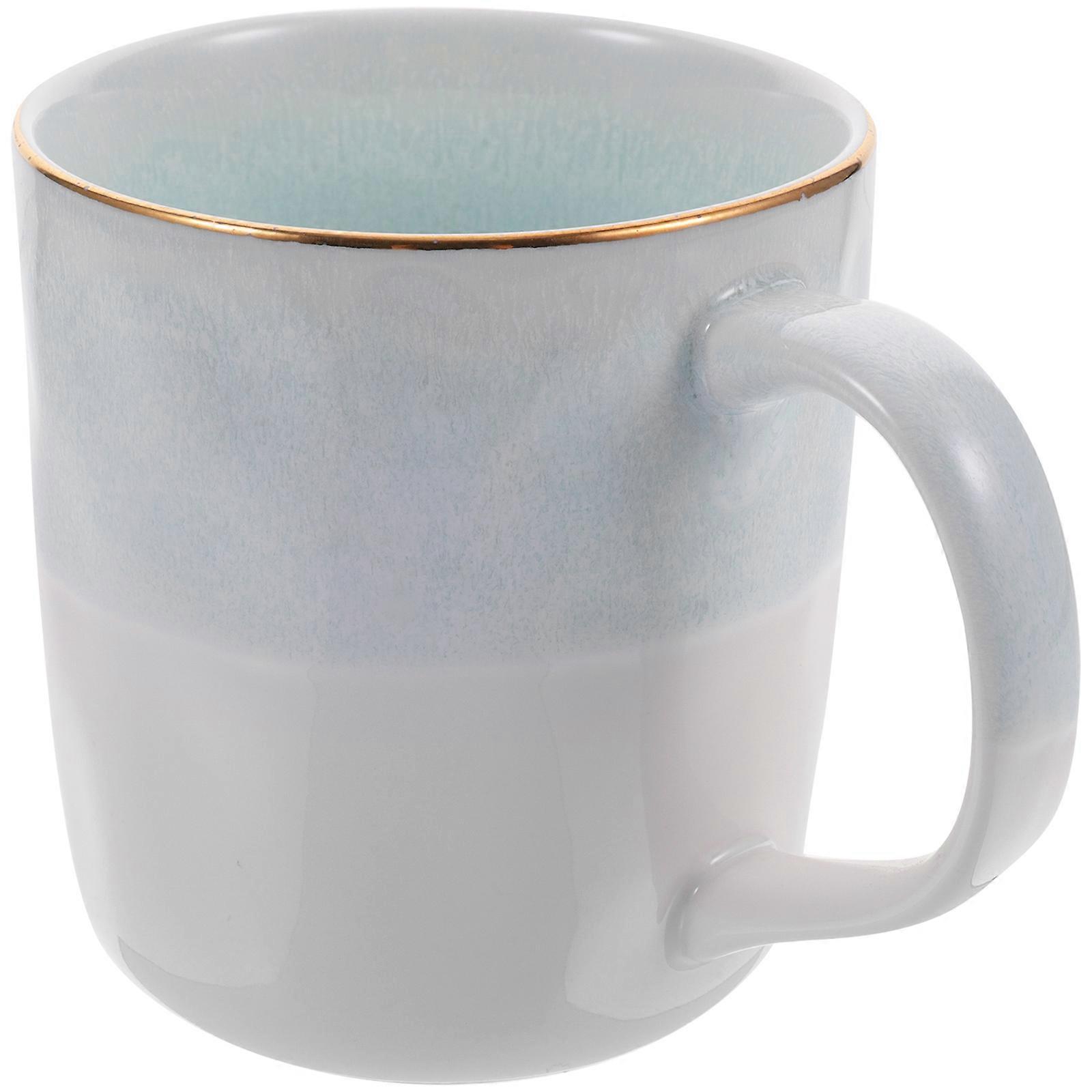 Green Ceramic Milk Cup for Drinking 4Pcs Coffee Mug Household Use