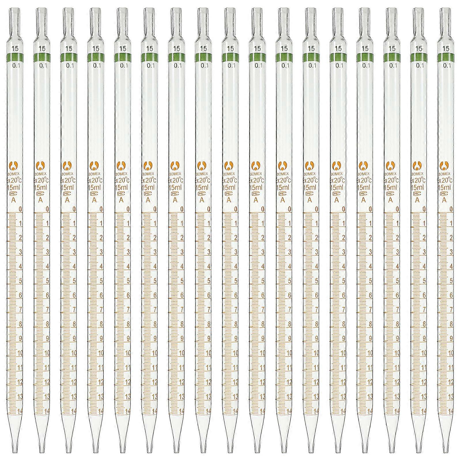 Laboratory Glass Pipette Dropper for Measurement Use 20Pcs Pack
