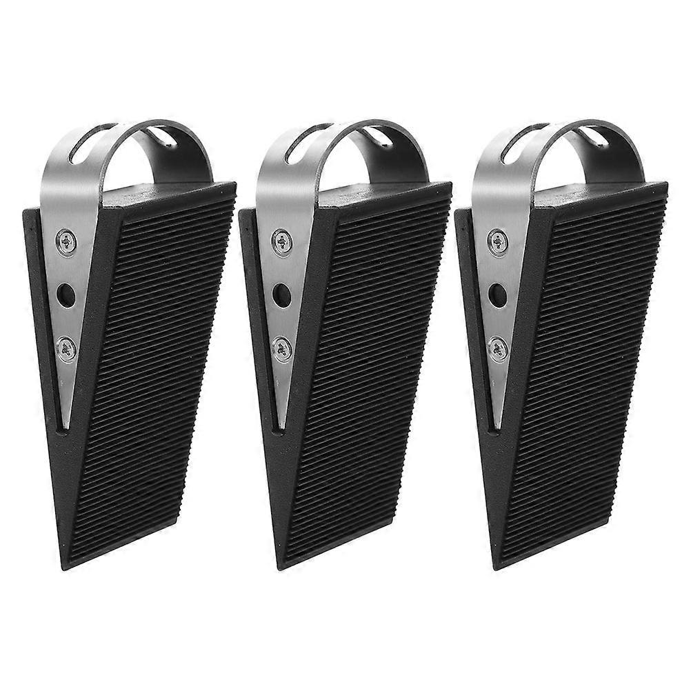 Durable Rubber Door Stopper for Home Use 9Pcs Black Set