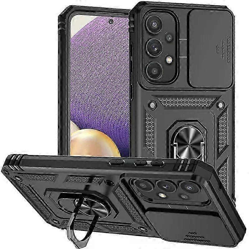 Case For Samsung Galaxy S25 FE S24 FE S23FE A17 A07 A56 A36 A26 A16 A06 Coque Armor Ring Holder Shockproof Lens Protect Cover