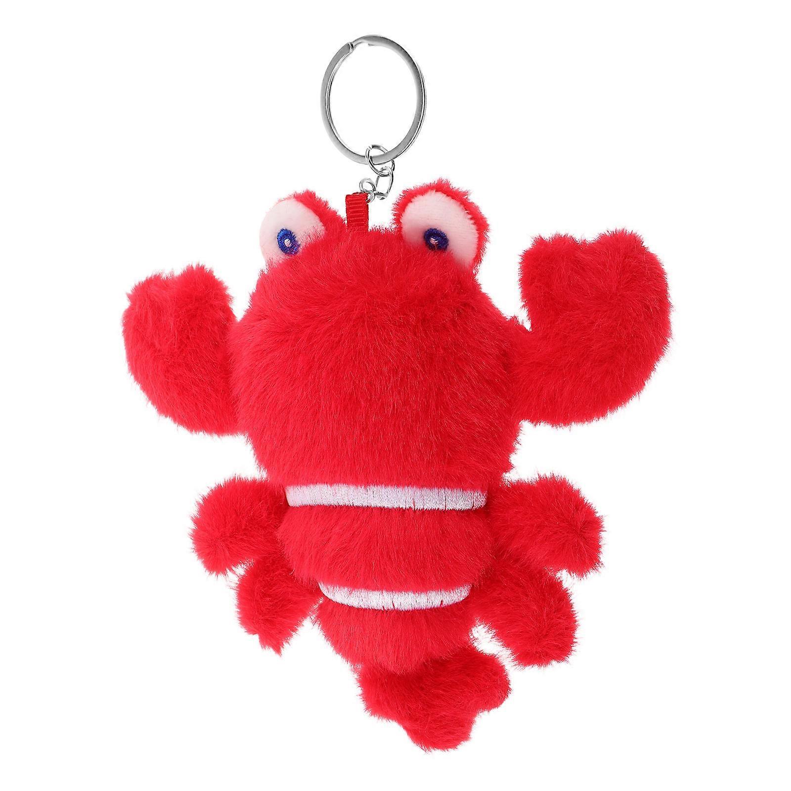 Cute Lobster Keychain Plush Animal for Backpack 4Pcs Collection