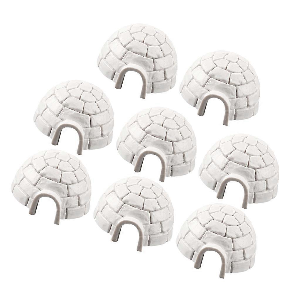 Simulation Ice House Model for Decor Resin Miniature 16Pcs Set