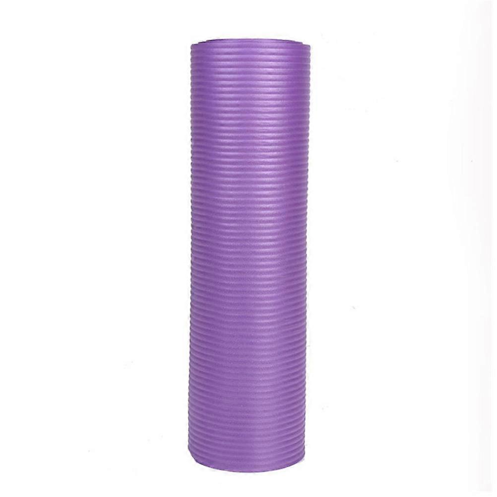 Anti-Slip Yoga Mat Purple for Exercise with Extra Thick Design and Strap
