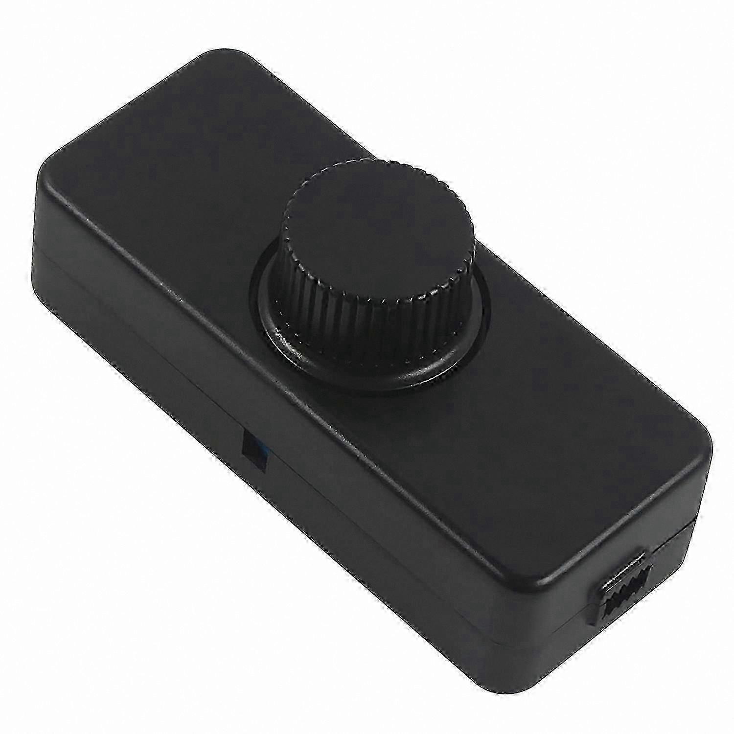 Dimmer Switch for LED, Halogen & Incandescent Lamps, 3-100W Rotary Control, 220-240V CE Certified, Black Plug-in Model