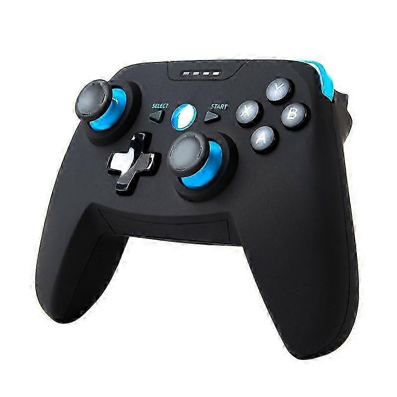 CX-X1 2,4 GHz + Bluetooth 4.0 Trådløs Game Controller Håndtag Til Android / iOS / PC / PS3 enkelt håndtag (blå)