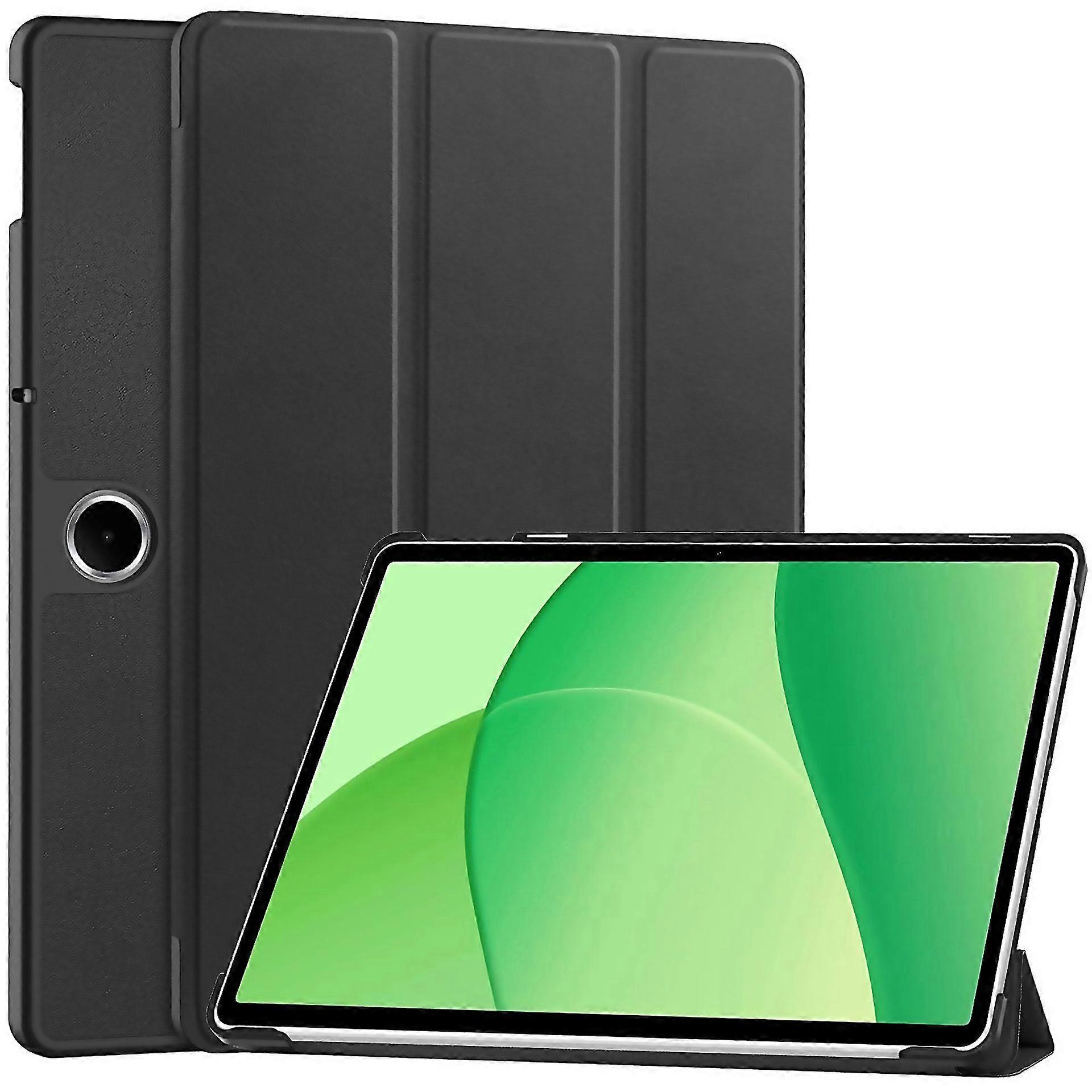 For Custer Texture 3fold Holder Leather Smart Tablet Case For Oppo Pad
