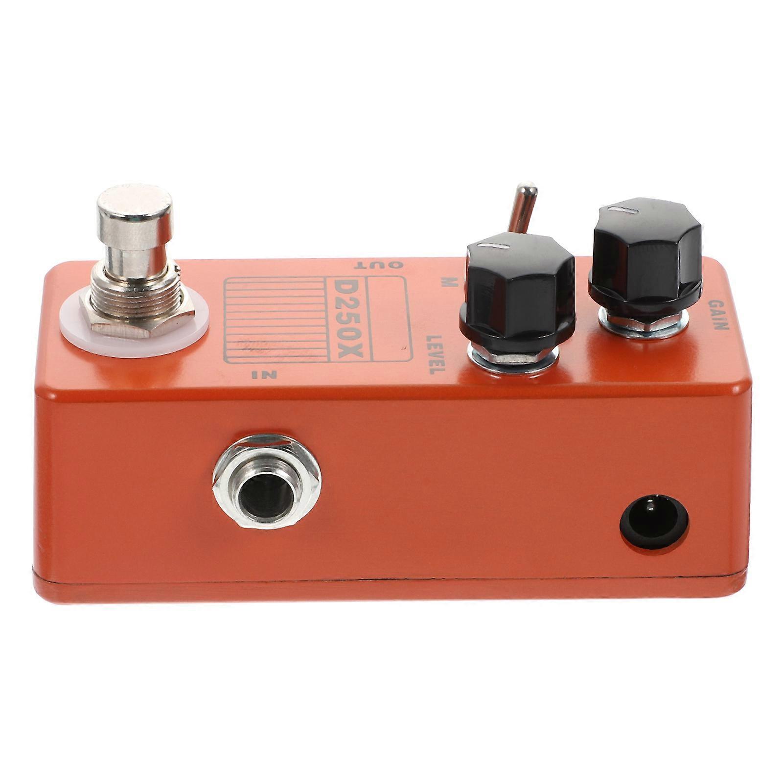 Metal Guitar Effect Pedal Orange Durable Guitar Accessory 1Pcs