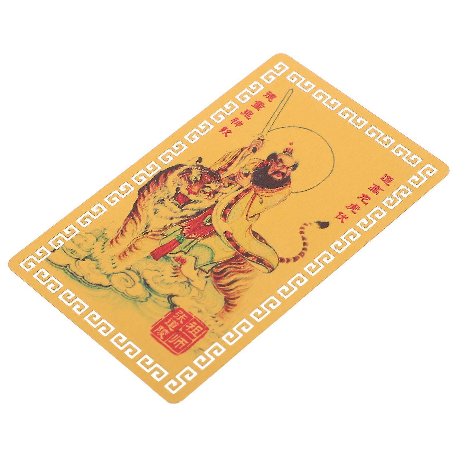 Feng Shui Amulet Card Chinese Taisui Card for Luck Protection 2Pcs