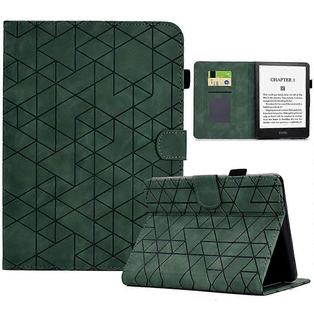 Compatible For Amazon Kindle 11th Gen (2022) Case Anti-drop PU Leather Rhombus Pattern Stand E-reader Cover