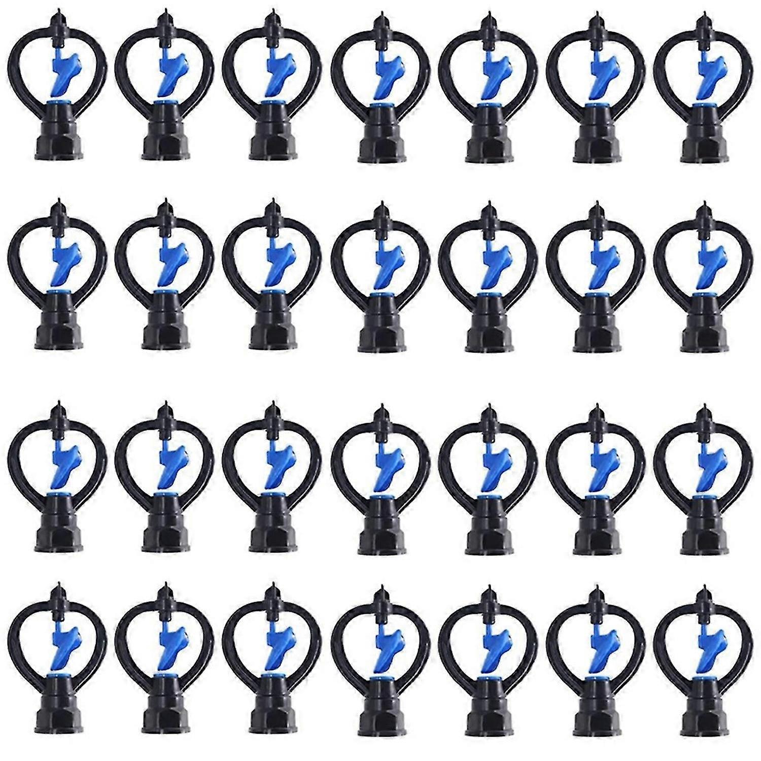 50PCS Butterfly Sprinkler Automatic External Wire Impeller Nozzle 360 Degree Automatic Rotation Spri