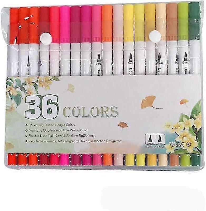 25-26 Dual Tip Brush Markers Pen, 36 Colors Fine Point Pens Markers, 0.4 Fine Tip Markers Brush Highlighte