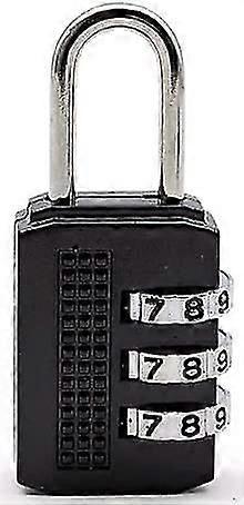 Keyless 3-digit Combination Padlock Easy To Set Up Your Own Combination Padlock,black.