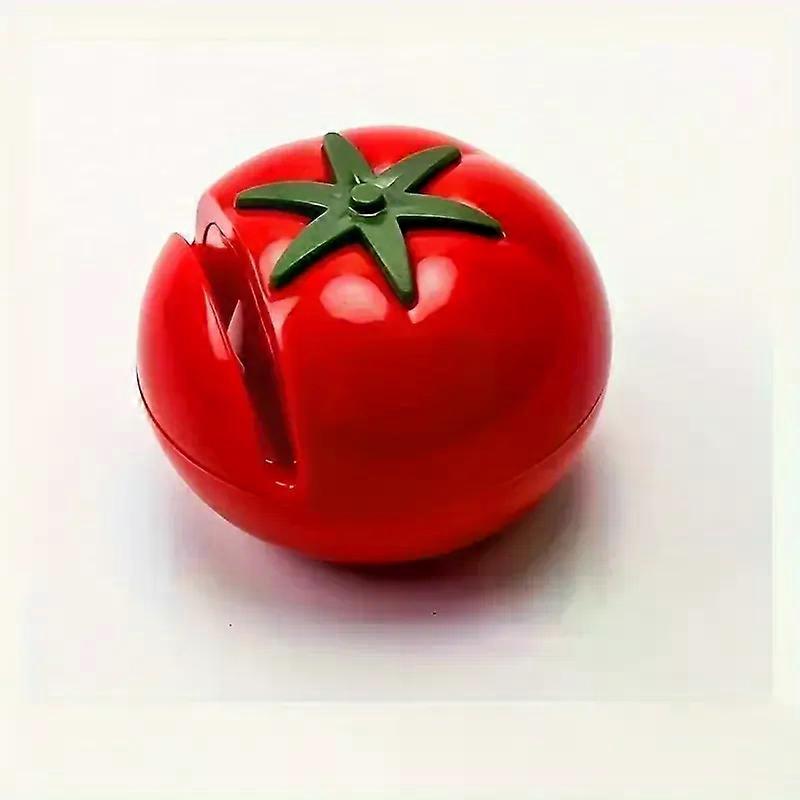 Tomato-Shaped Knife Sharpener Creative Kichen Tool Non-Slip Ceramic for Home Cute Fruit Design Sharpening Stone