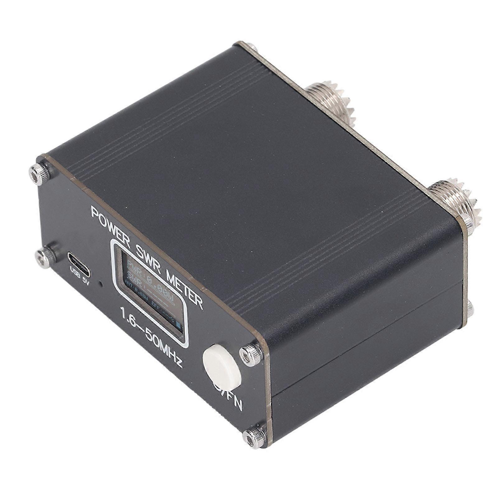 SWR Meter 150W HF Standing Wave Ratio Meter MF AM CW SSB 1.6‑50MHz Watt Meter for Measurement 