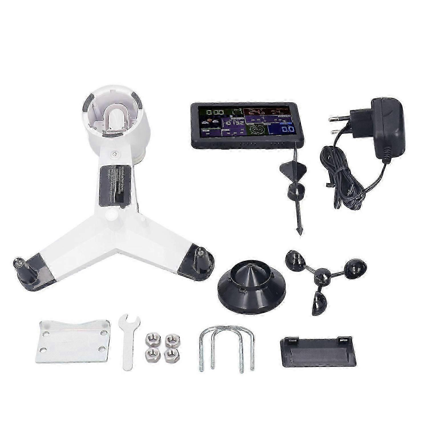 Professional WiFi Weather Center Wireless Colored LED Display Temperature Humidity Rainfall Pressure Monitor