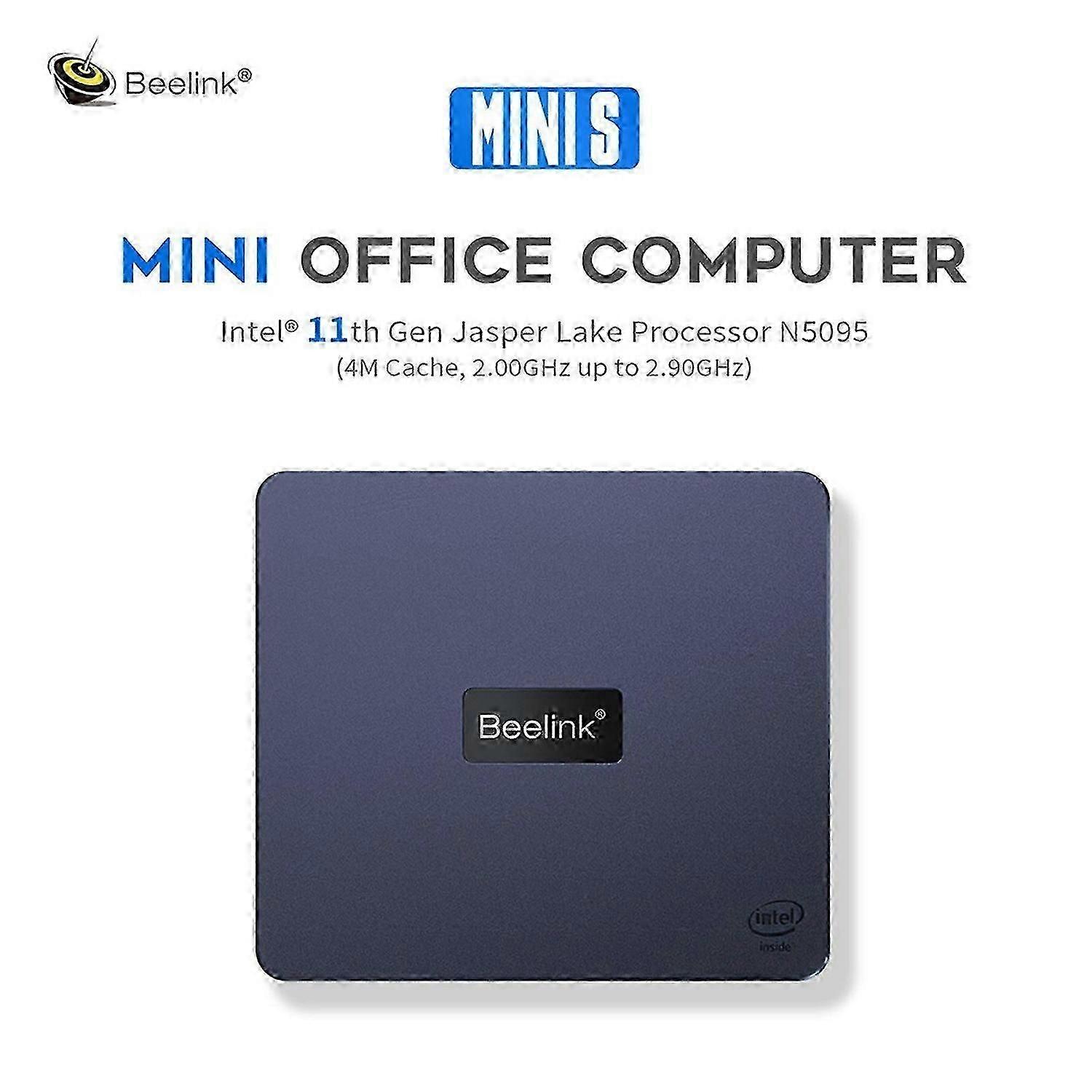 Beelink MINI S N5095 Mini PC Windows 11 OS PC da gioco desktop Computer 4K Media Player HDMI Dual Screen Intel N5095 8GB DDR4 128GB SSD 2.4G/5G Dual Ban