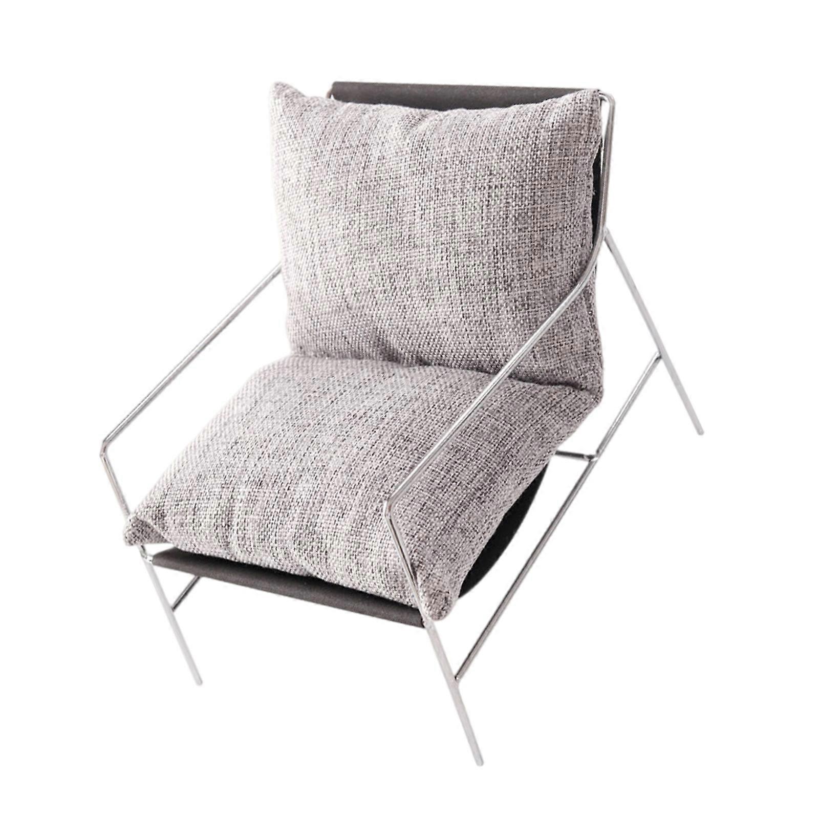 كرسي أريكة أثاث غرفة المعيشة الواقعي مع قاعدة حديدية قابلة للتحصيل البند 1/6 دمية بيت مشهد عرض تمثال متعدد الألوان