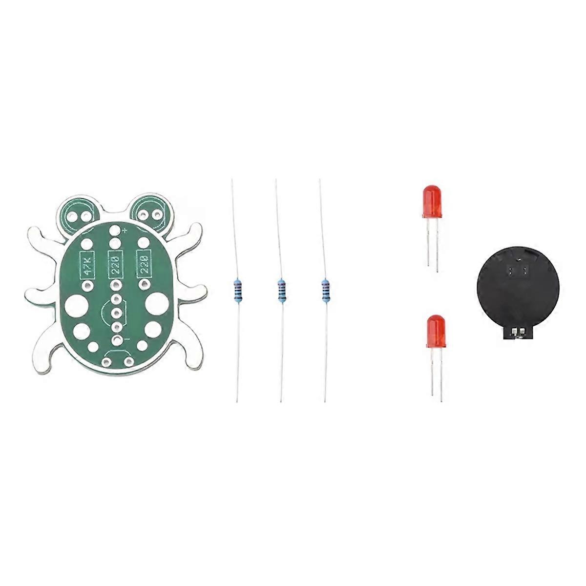 Electronic Diy Kit Weevil Eye Beginner Learn to Solder Fun Kit Handmade Gift Fit for Student Experiment Green