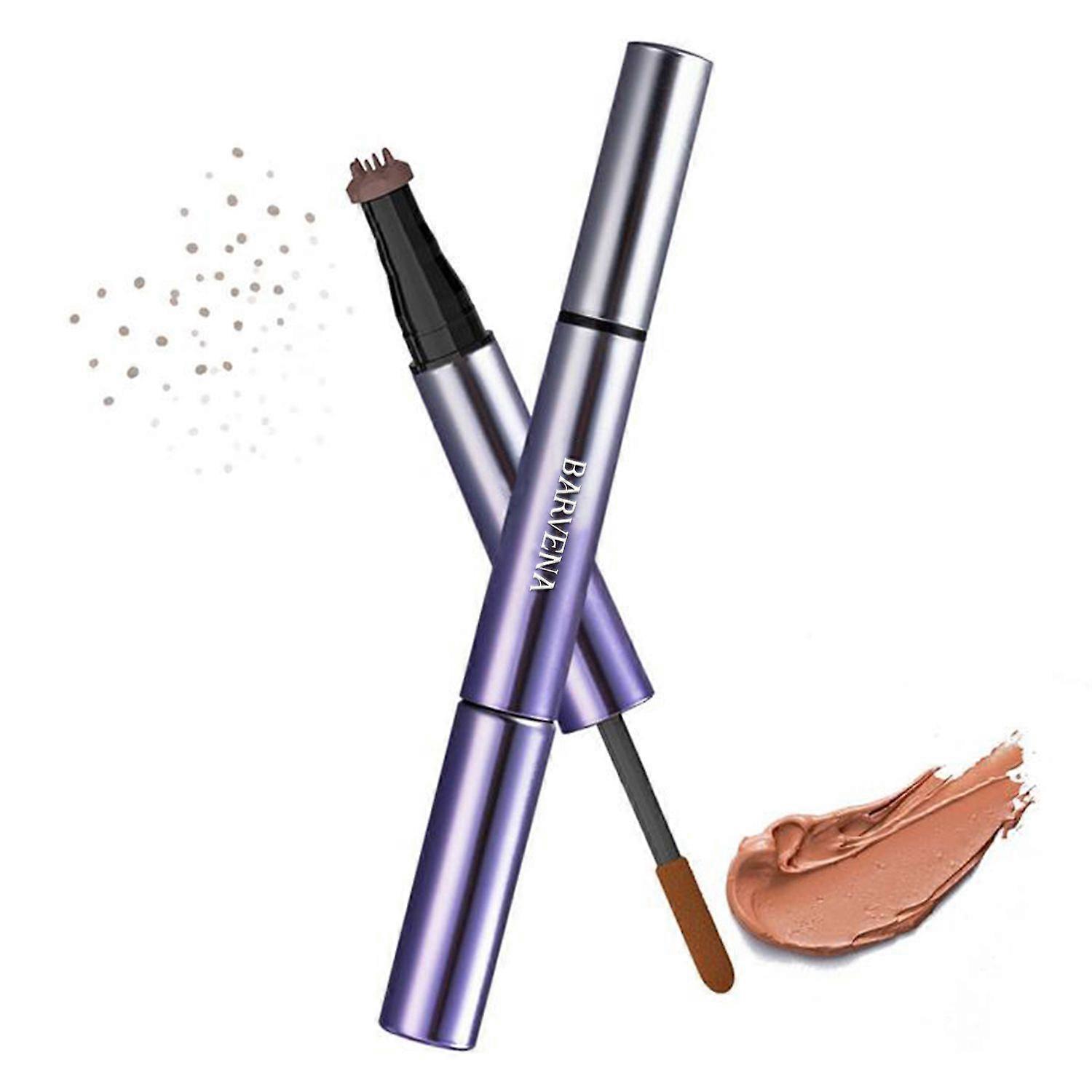 Dual-Ended Brow Pen & Setting Gel - 2-in-1 Eyebrow Pencil with Defining Tip & Long-Lasting Gel, Smudge-Proof Brow Shaping & Styling Tool