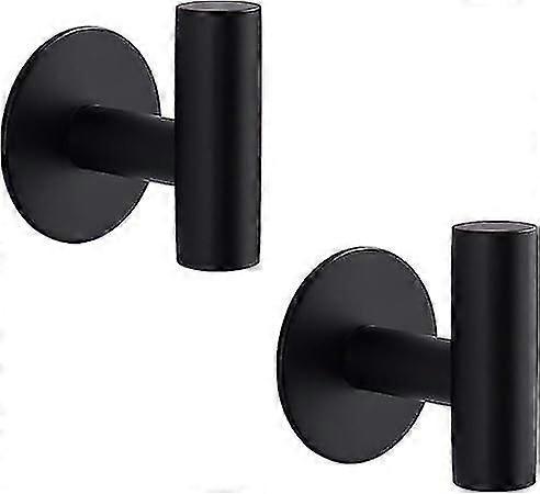 Set Of 2 Self Adhesive Towel Hooks Wall Hooks Clothes Hooks Black