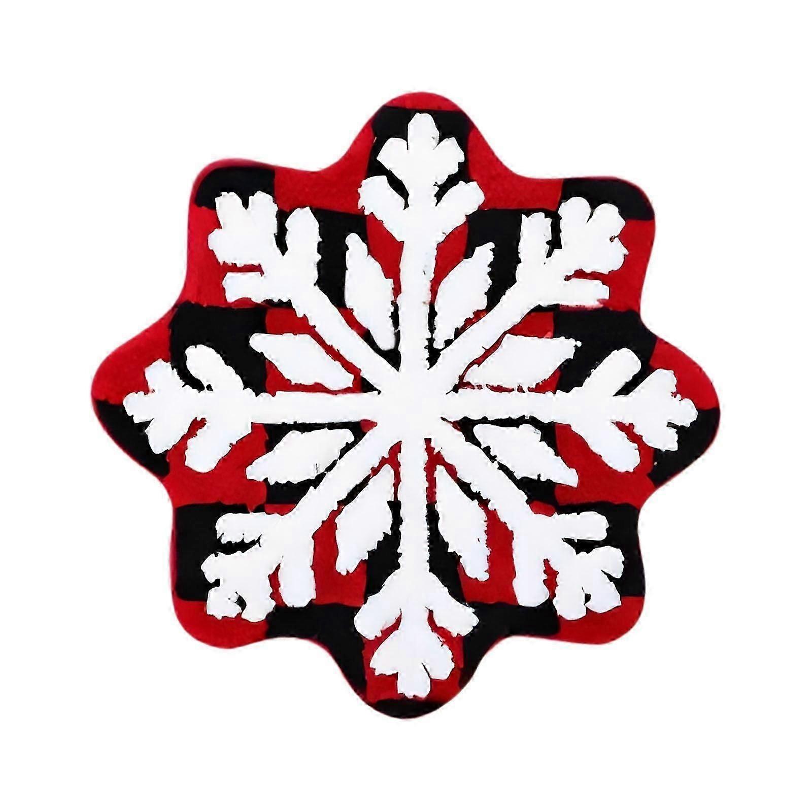 Christmas Snowflake Bathroom Rug 15.7x15.7in Round Washable Mat