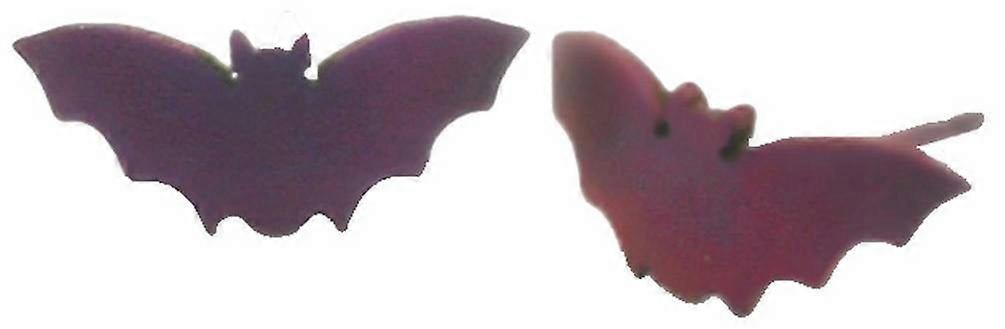 Ti2 Titanium Bat Stud Earrings - Mulberry Burgundy