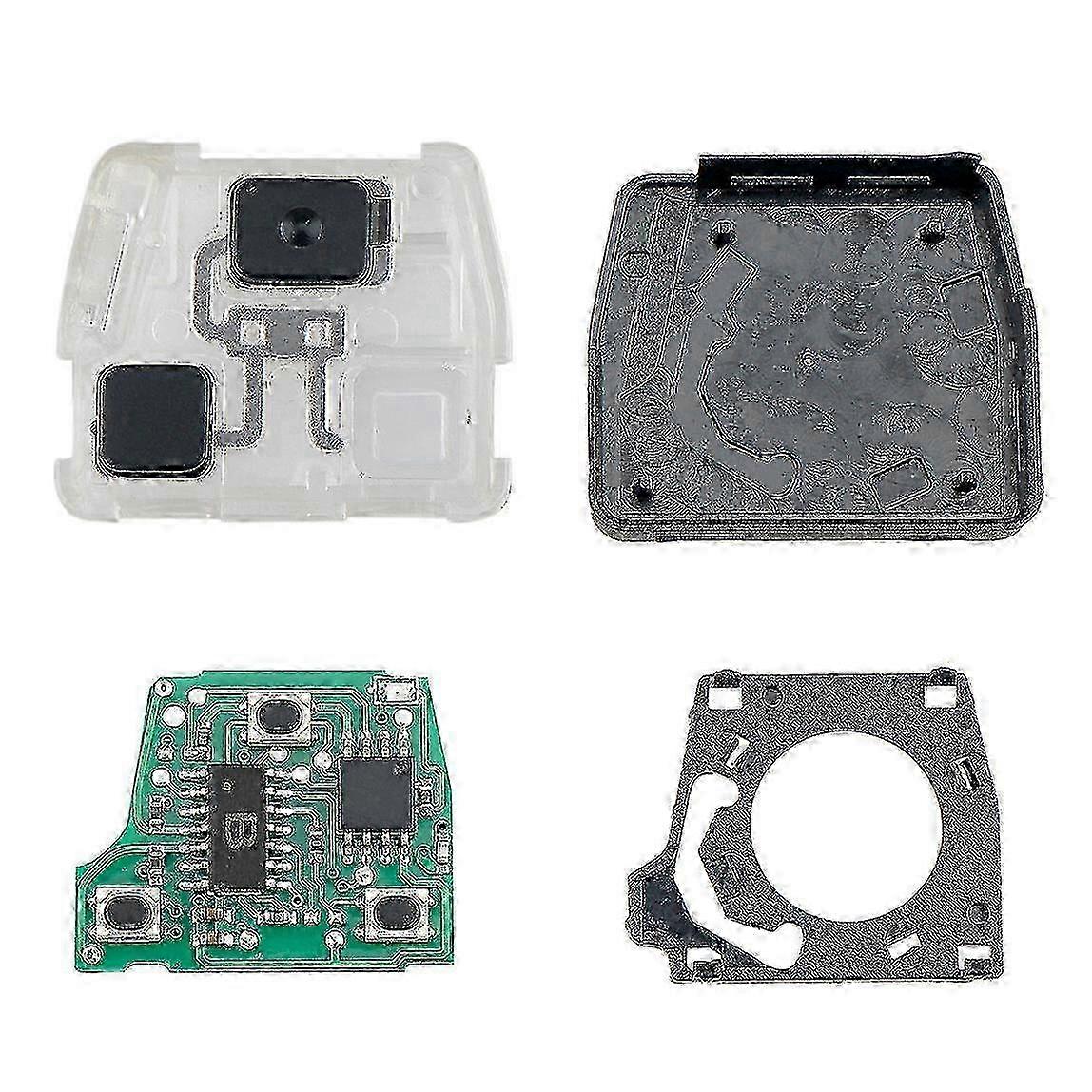 Car Smart Remote Key 2 Buttons 4C Chip Car Key Fob Fit compatible with Toyota Corolla 2001-2007 304MHZ