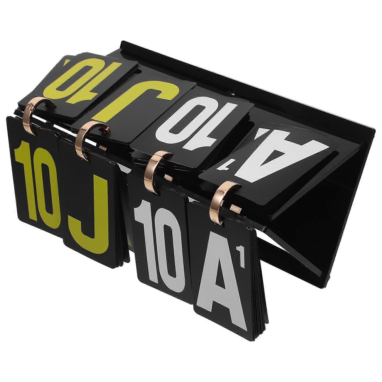 Billiard Scorekeeper Portable Flip Scoreboard for Table Games Indoor Outdoor Multi Acrylic Material with 4-Digits Flip Function 1Pcs