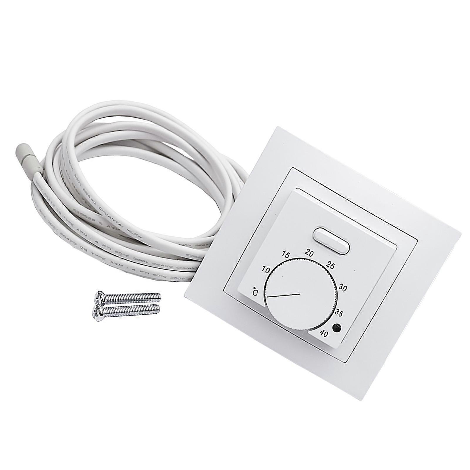 LED Indicators Floor Heating Thermostat Heating Systems 220VAC 16A Load External Sensors Cable Protecting Multicolor