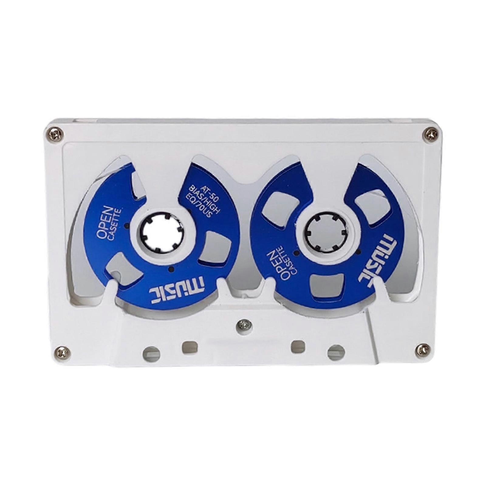 45Minute Open Spool Retro Cassettes Tape Double Side Efficiency ABS Construction Clear Acoustics for Music Enthusiasts Multicolor