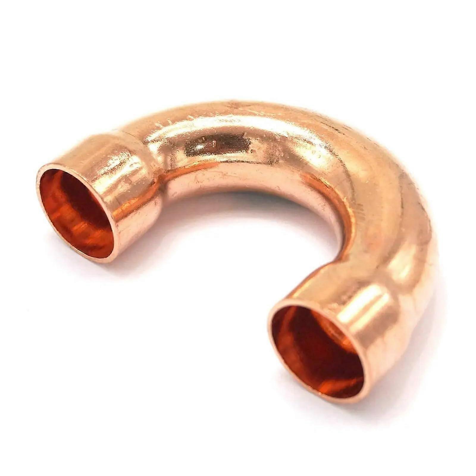 Copper 180 Degree Elbow Pipe Fitting 16x1x48mm End Feed Welding for Air Conditioner Refrigerator