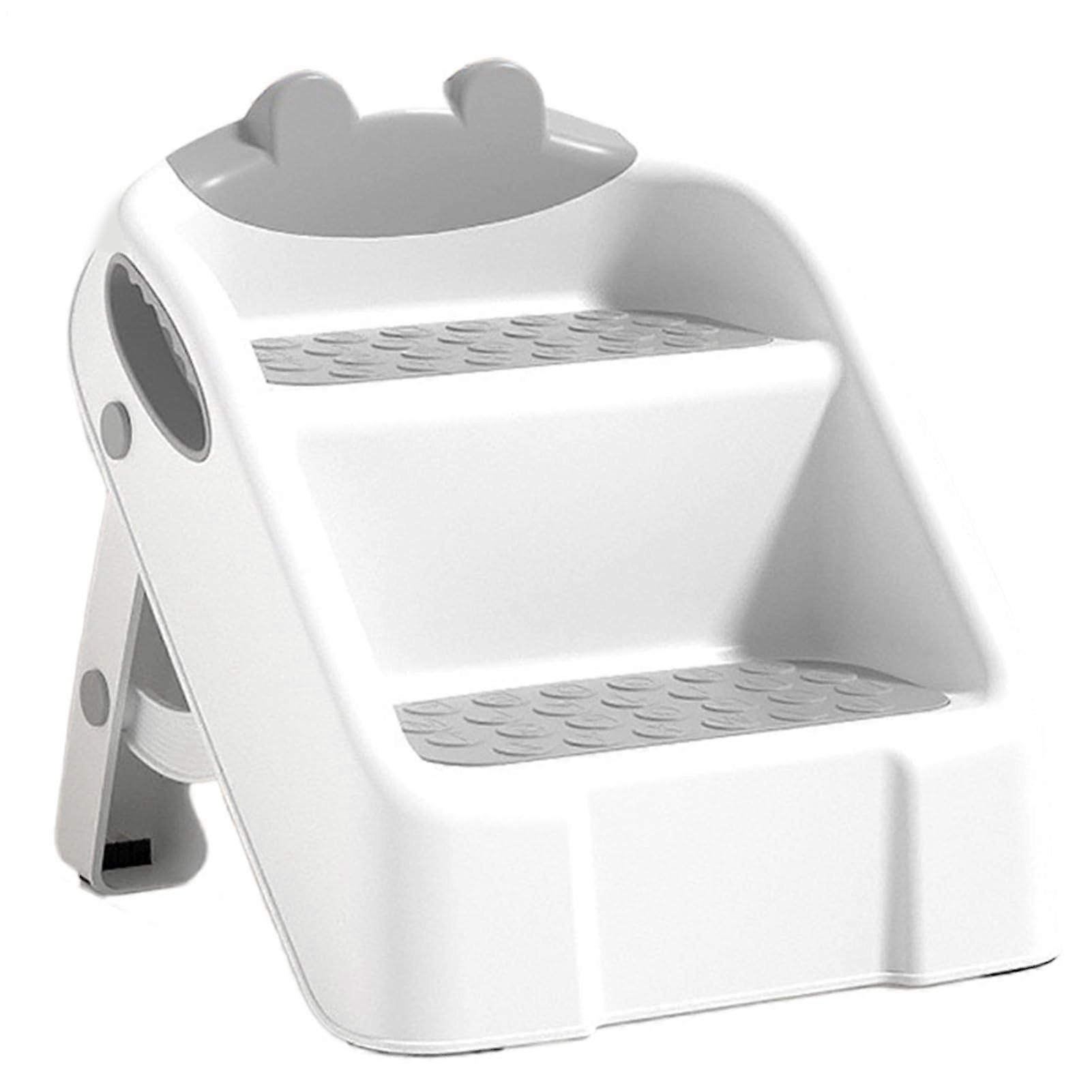 Children's Folding Step Stool for Toilet and Washbasin 32.5x32 cm NonSlip Learning Step Ladder