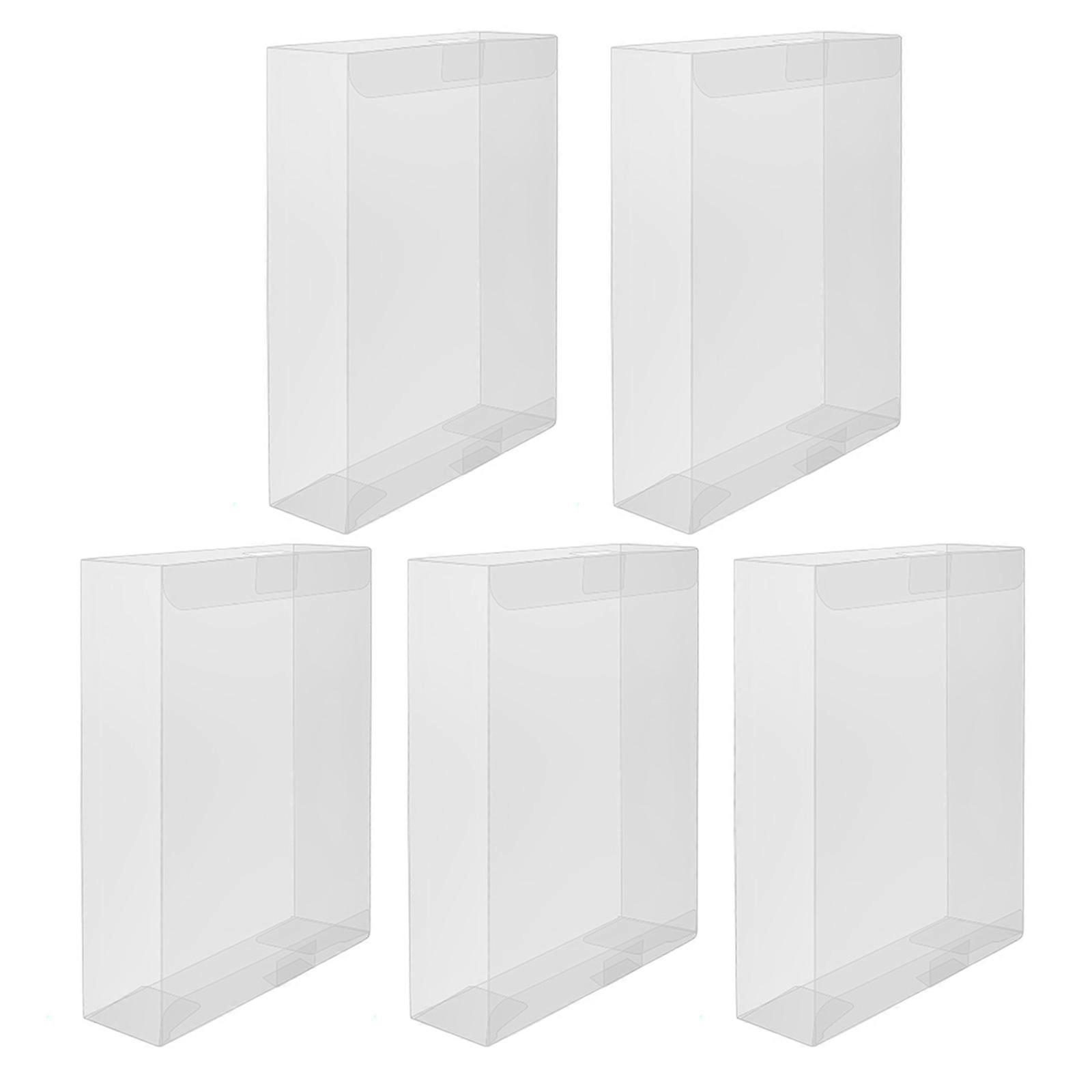Pack Of 5 Game Cartridge Display Case With Clear Viewing Design Dustproof Scratch Resistant PET Material For Collectors Multicolor