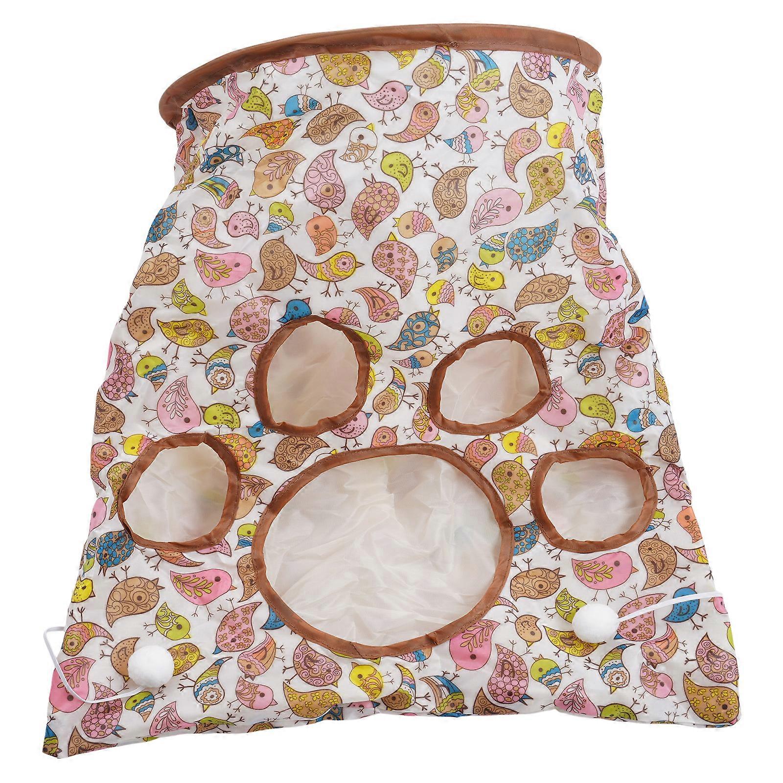 Multi Way Cats Tunnel Interactive Crinkle Collapsible for Play Toy Pet Tunnel Tube for Pet Cats Puppy Kitty Kitten Ra Multicolor