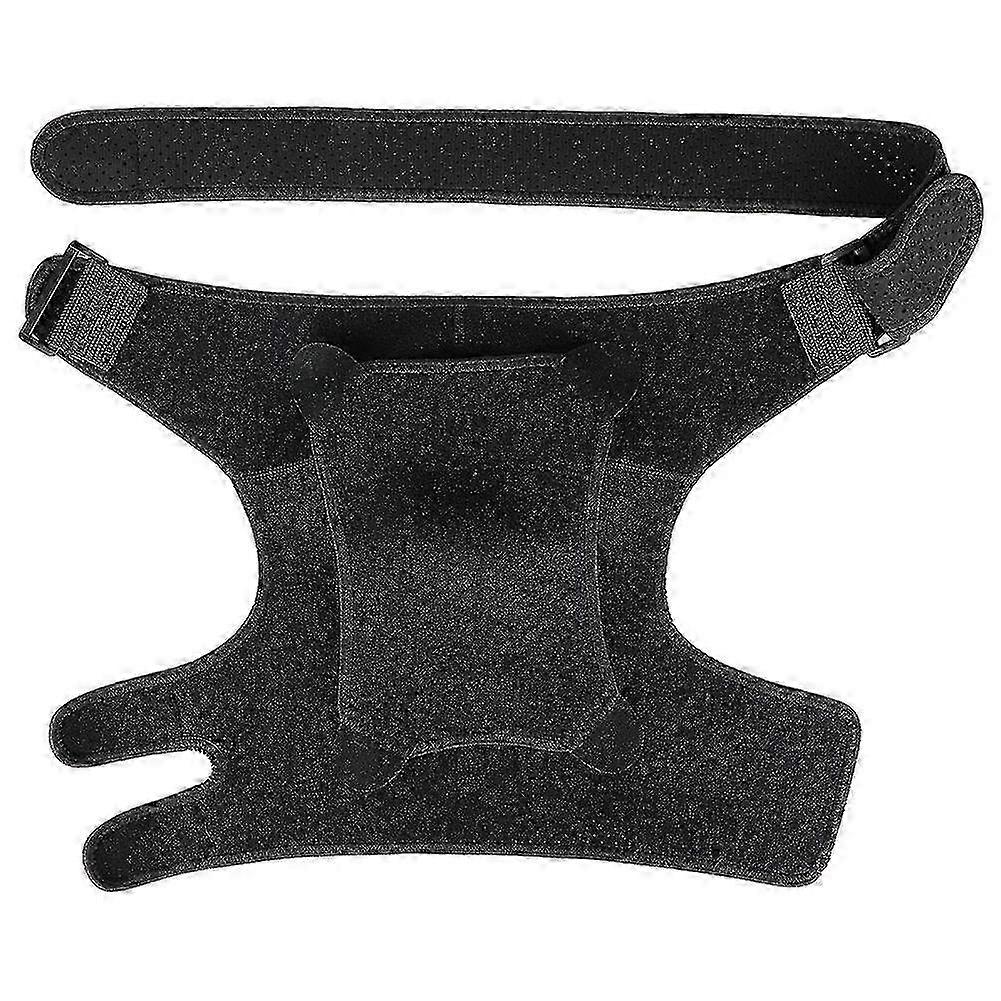 Improved pressurized punched breathable shoulder protector L code (chest: 39-55in) black