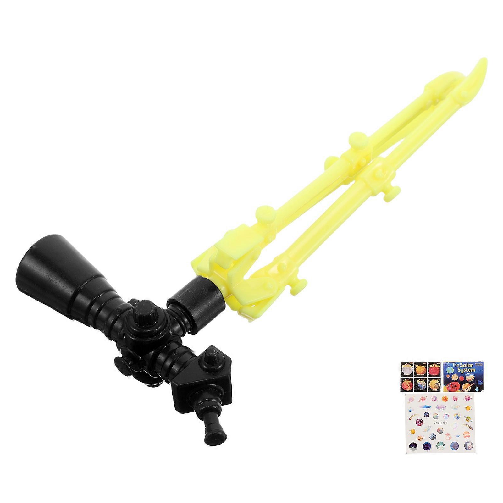 Mini Dollhouse Decor Miniature Telescope Planet Pattern Sticker Diy Assorted Color 1Set